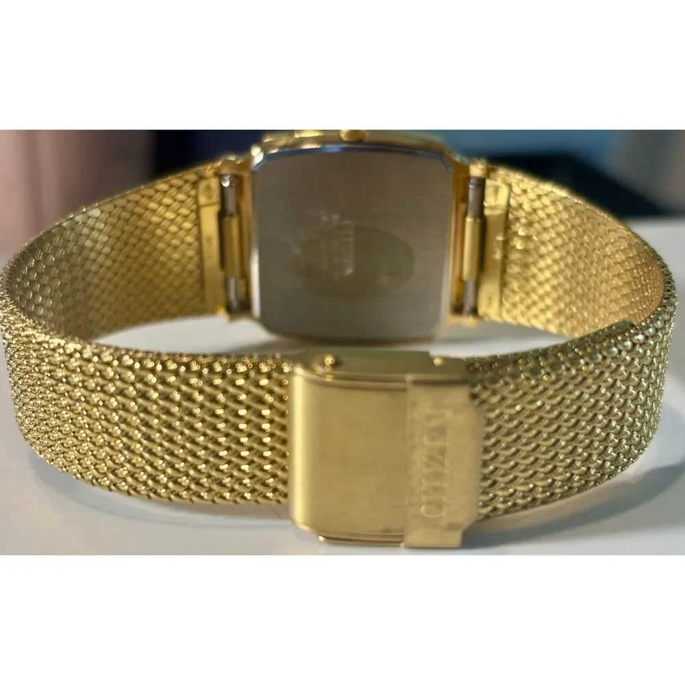 Vintage Citizen Quartz Dress Watch – Gold Tone Mesh (2820-261445) – New Battery!